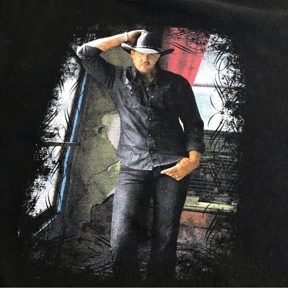 Anvil Trace Adkins American Man 2008 Concert Tour Black T Shirt Size Medium - Picture 4 of 12